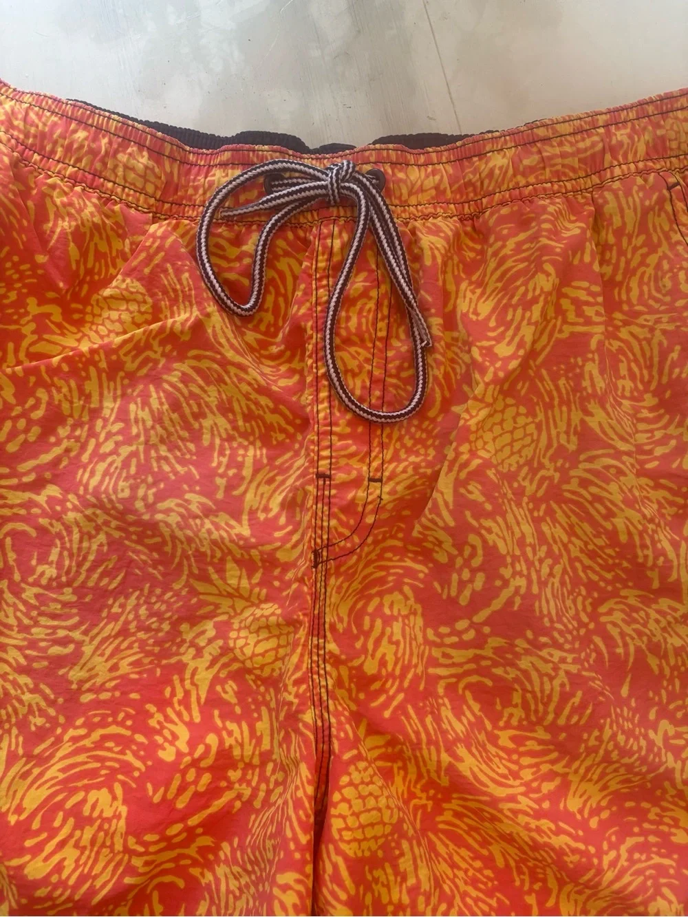 Speedo Orange & Yellow Swim Trunks for Men